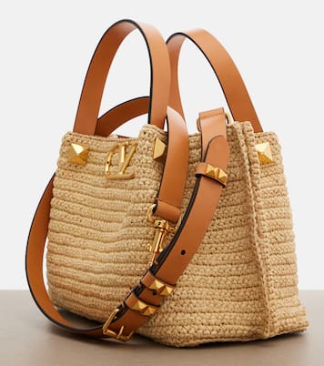 Tote Bag VLogo Small aus Raffiabast | Valentino Garavani