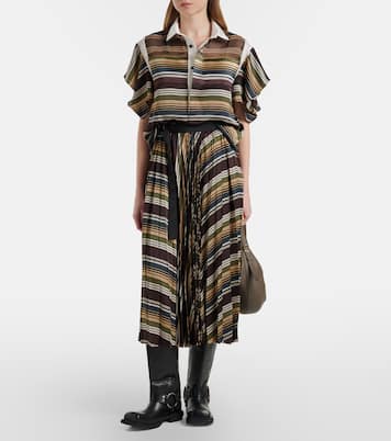 Gonna midi a righe | Sacai