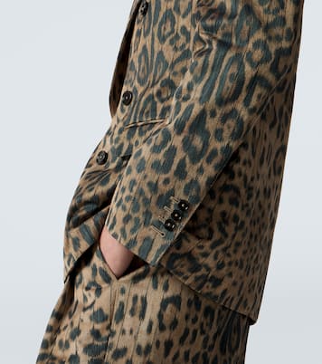 Leopard-print cotton-blend blazer | Dolce&Gabbana