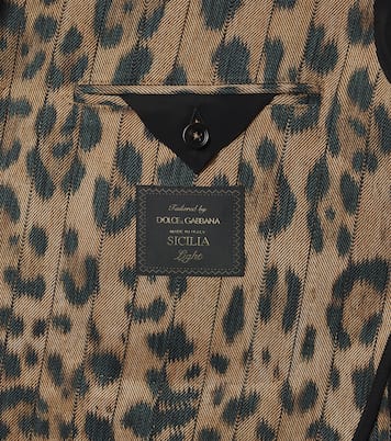 Leopard-print cotton-blend blazer | Dolce&Gabbana