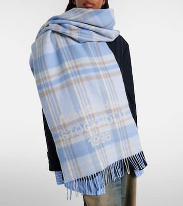 Logo checked wool scarf | Acne Studios