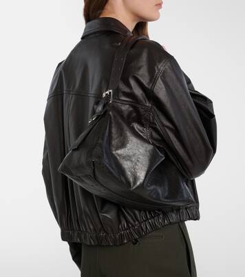 Belted leather shoulder bag | Lemaire