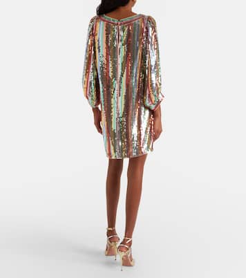 Laurie sequined striped minidress | Rixo