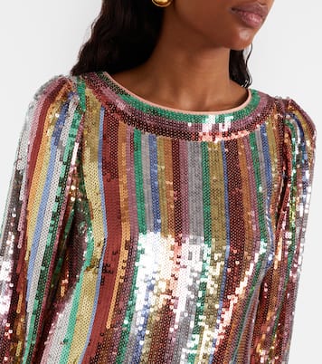 Laurie sequined striped minidress | Rixo