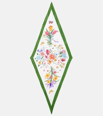 Printed silk twill scarf | Gucci
