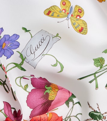 Printed silk twill scarf | Gucci