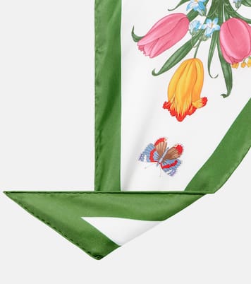 Printed silk twill scarf | Gucci