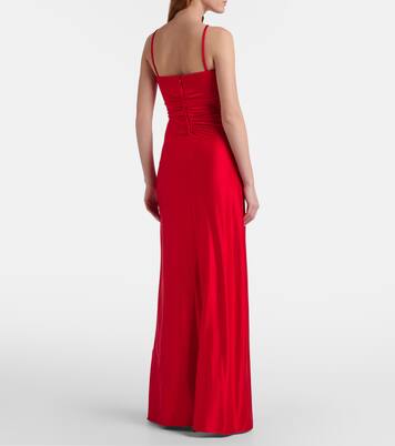 Oggetti ruched halterneck bustier gown | Max Mara