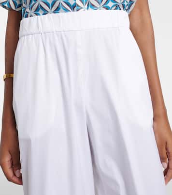 Pece cropped cotton-blend wide-leg pants | Max Mara