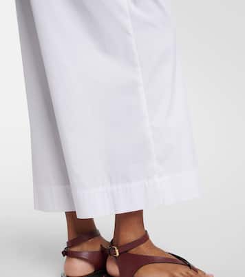 Pece cropped cotton-blend wide-leg pants | Max Mara
