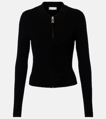 Mila ribbed-knit zip-up top | Victoria Beckham