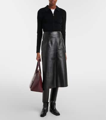 Mila ribbed-knit zip-up top | Victoria Beckham