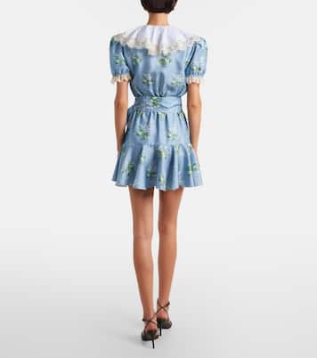 Robe en soie à dentelle florale | Rodarte