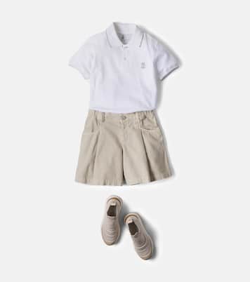 Monili denim shorts | Brunello Cucinelli Kids
