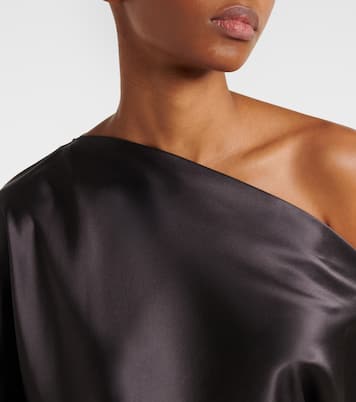 One-Shoulder-Top aus Seidensatin | The Sei