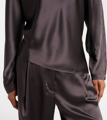 One-Shoulder-Top aus Seidensatin | The Sei
