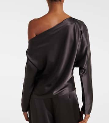 One-Shoulder-Top aus Seidensatin | The Sei