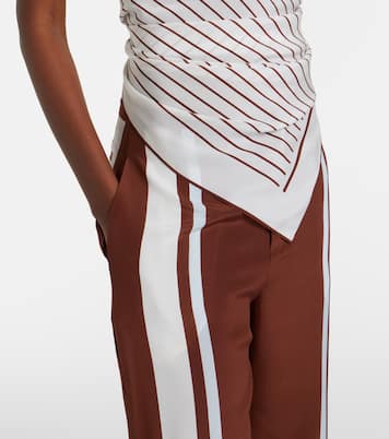 Marais striped halterneck silk top | SIR