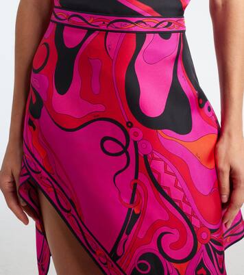 Orchidee silk twill miniskirt | Pucci