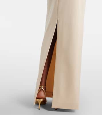 Floris strapless satin and crêpe gown | Solace London