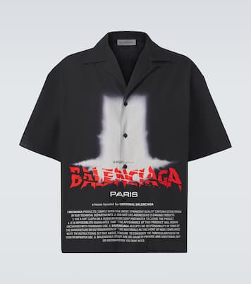 Printed cotton bowling shirt | Balenciaga