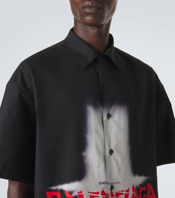 Printed cotton bowling shirt | Balenciaga