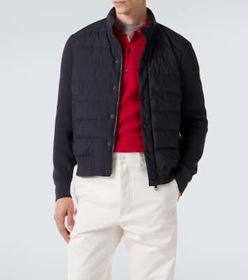 Daunenjacke mit Rippstrick | Moncler