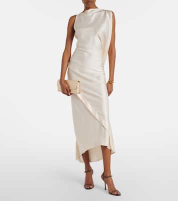 Dorian East-West satin clutch | Victoria Beckham