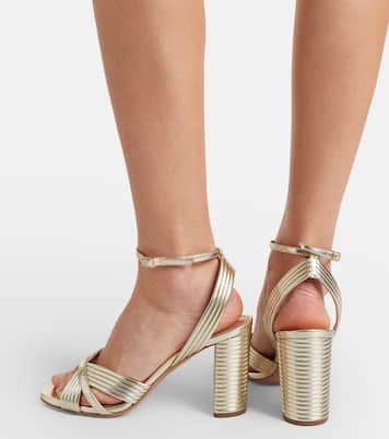 Sandalen Very Sundance aus Metallic-Leder | Aquazzura