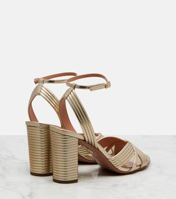 Sandalen Very Sundance aus Metallic-Leder | Aquazzura