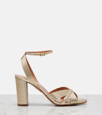 Sandalen Very Sundance aus Metallic-Leder | Aquazzura