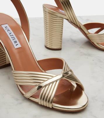 Sandalen Very Sundance aus Metallic-Leder | Aquazzura