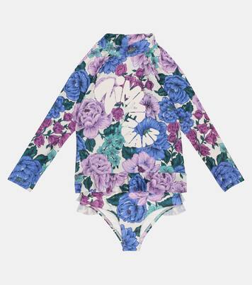 Poppy ruffled floral rash guard | Zimmermann Kids