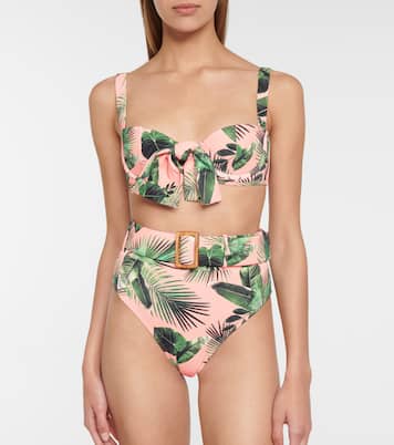 Clara palm-print bikini top | Alexandra Miro
