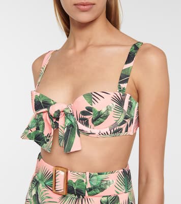 Clara palm-print bikini top | Alexandra Miro