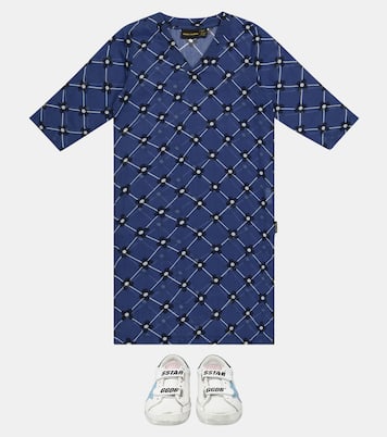 Kleid Flower Check aus Baumwolle | Mini Rodini