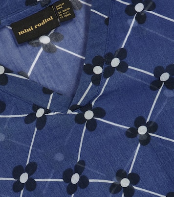 Kleid Flower Check aus Baumwolle | Mini Rodini