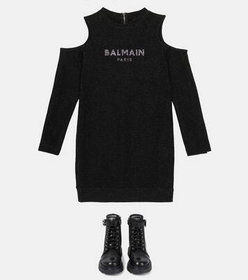 Embellished jersey dress | Balmain Kids