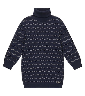Cotton-blend sweater dress | Chloé Kids