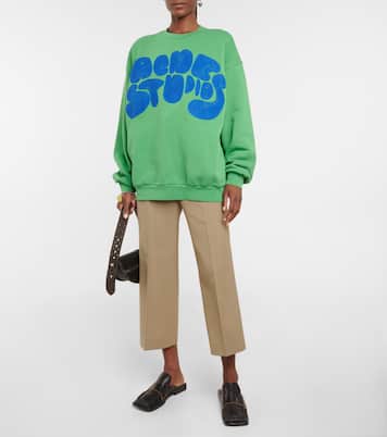 High-rise pleated cropped pants | Acne Studios