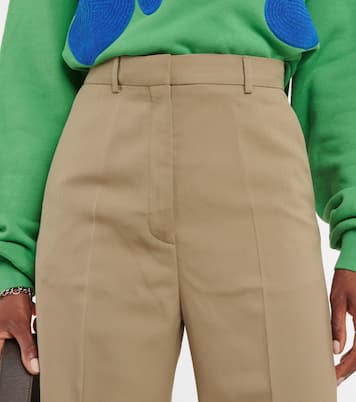 High-rise pleated cropped pants | Acne Studios