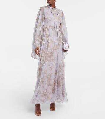 Bedruckte Robe Chiara aus Seide | Erdem