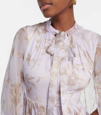 Bedruckte Robe Chiara aus Seide | Erdem