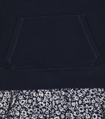 Hooded cotton-blend dress | Polo Ralph Lauren Kids