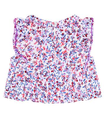Adeh ruffled floral top | Poupette St Barth Kids