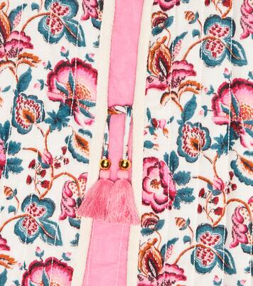 Gilet matelassé Oznale à fleurs | Louise Misha