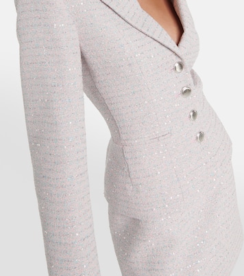 Sequined single-breasted tweed blazer | Alessandra Rich