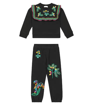 Embroidered sweatshirt and sweatpants set | Stella McCartney Kids