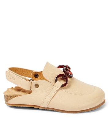 Rubi leather slingback clogs | PèPè