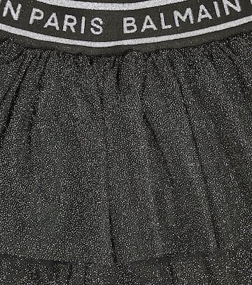 Leggings aus Jersey mit Tüll | Balmain Kids